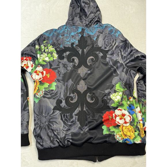 Robert Graham Limited Edition Mens Floral Skyrise Hooded Jacket Reg Fit XL - Picture 4 of 9